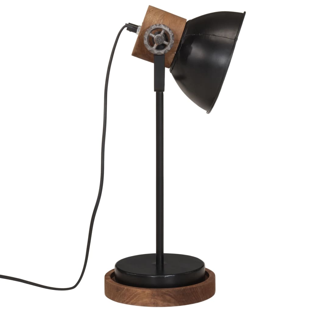 Lampe de bureau 25 W noire 17x17x50 cm E27