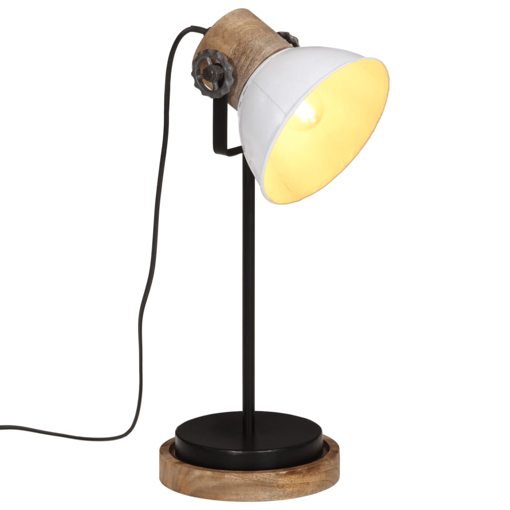 Lampe de bureau 25 W blanche 17x17x50 cm E27