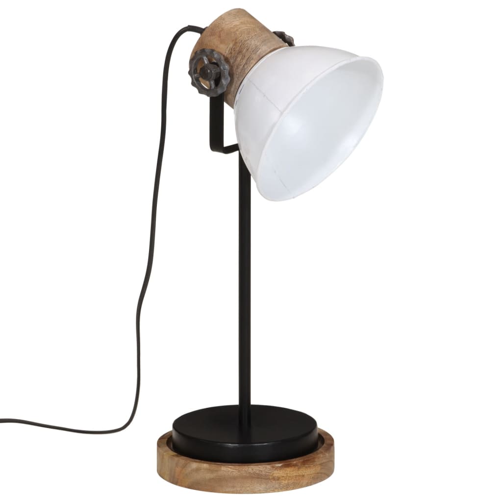 Lampe de bureau 25 W blanche 17x17x50 cm E27