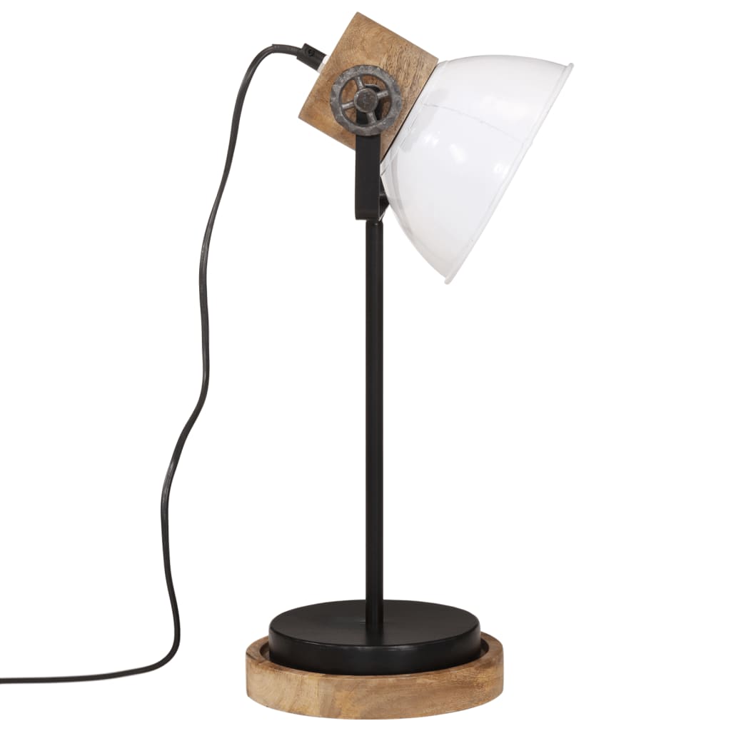 Lampe de bureau 25 W blanche 17x17x50 cm E27