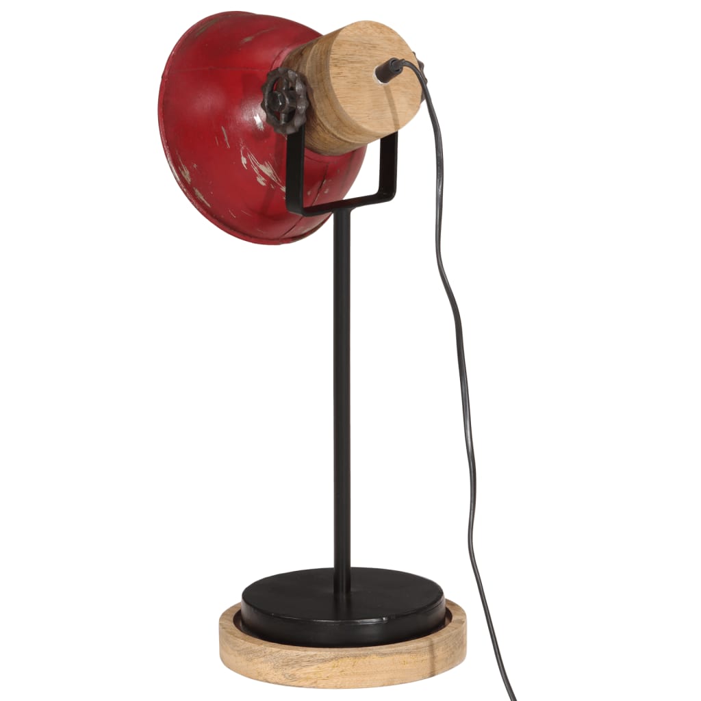 Lampe de bureau 25 W rouge 17x17x50 cm E27