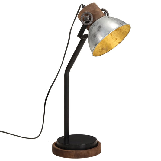 Lampe de bureau 25 W vintage argent 18x18x60 cm E27