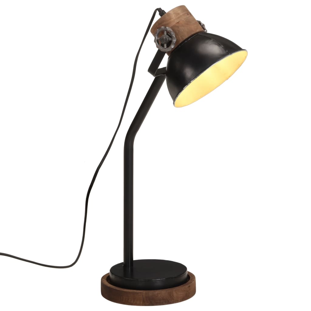 Lampe de bureau 25 W noire 18x18x60 cm E27