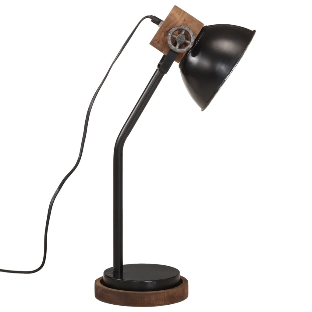 Lampe de bureau 25 W noire 18x18x60 cm E27