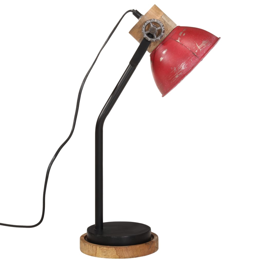 Lampe de bureau 25 W rouge 18x18x60 cm E27