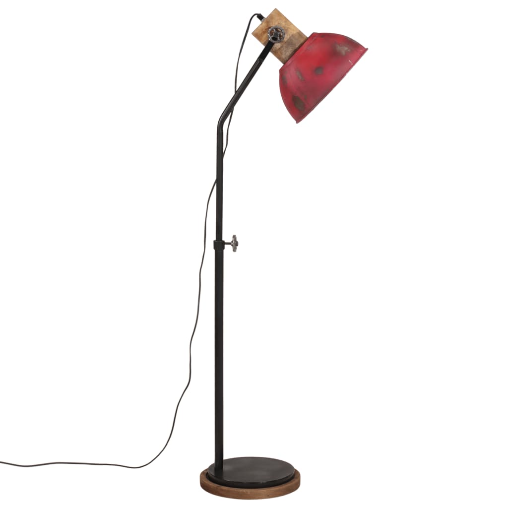 Lampadaire 25 W rouge 30x30x100-150 cm E27