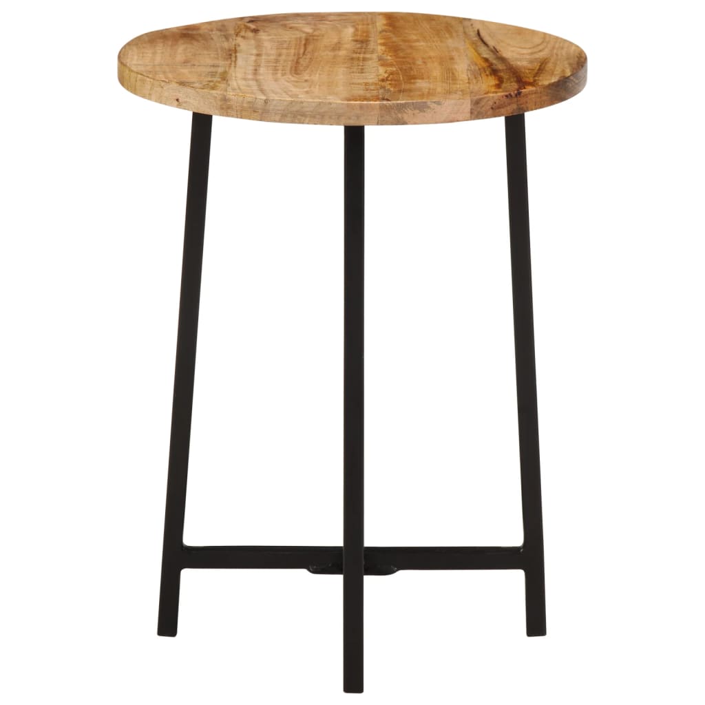 Table basse 35x35x45 cm en manguier massif et fer