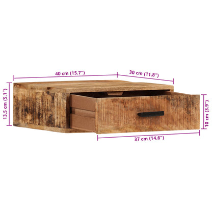 Wand-Nachttisch 40x30x13,5 cm Massivholz Mango