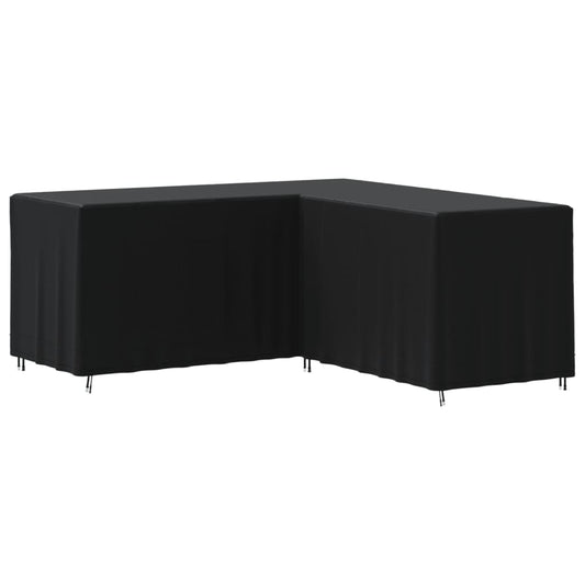 Gartensofa-Abdeckung L-Form Schwarz 215x215x86 cm 420D Oxford