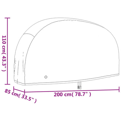 Fahrrad-Abdeckung Schwarz 200x85x110 cm 190T Oxford