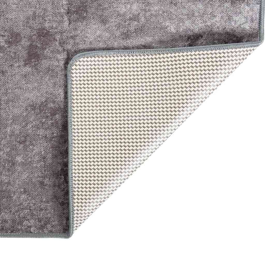 Tapis gris lavable 150x230 cm antidérapant
