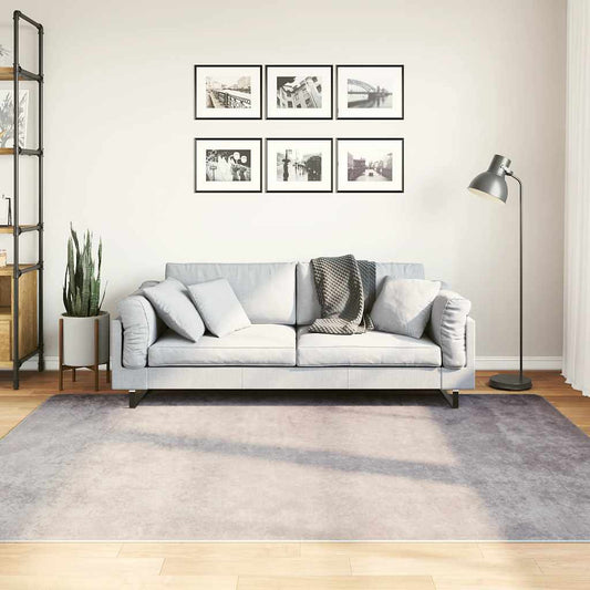 Tapis gris lavable 150x230 cm antidérapant