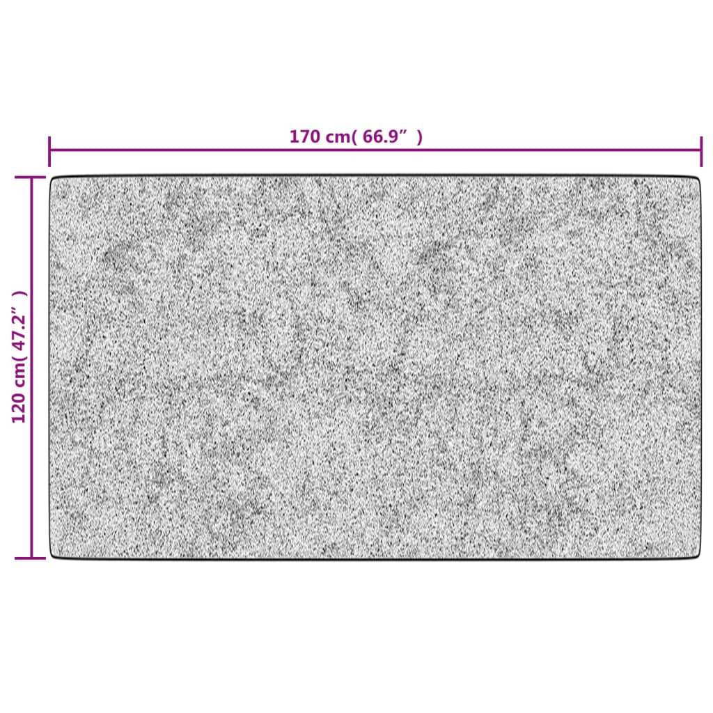 Tapis lavable noir et blanc 120x170 cm antidérapant