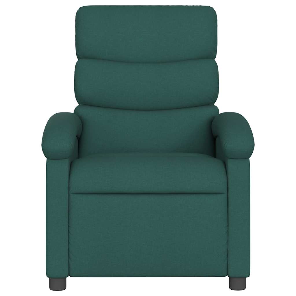Fauteuil de massage électrique en tissu vert foncé