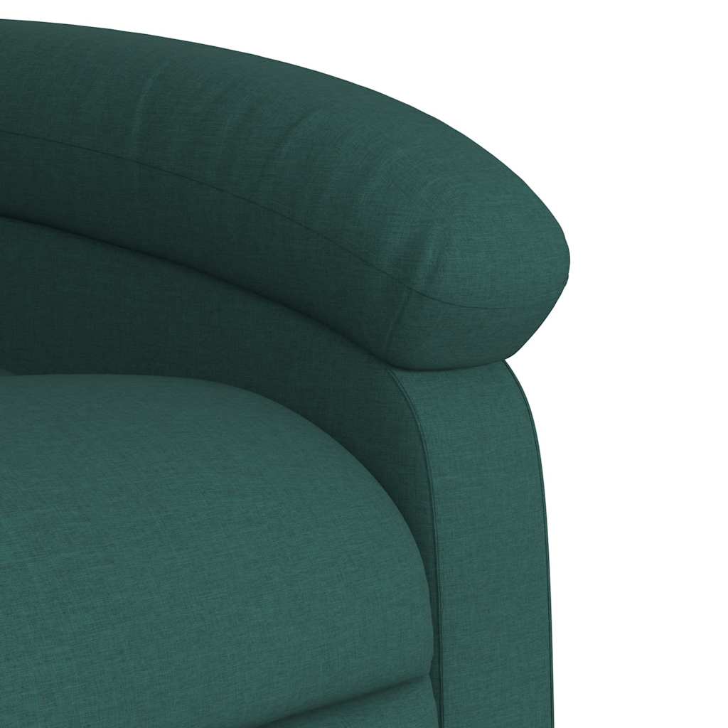 Fauteuil de massage électrique en tissu vert foncé