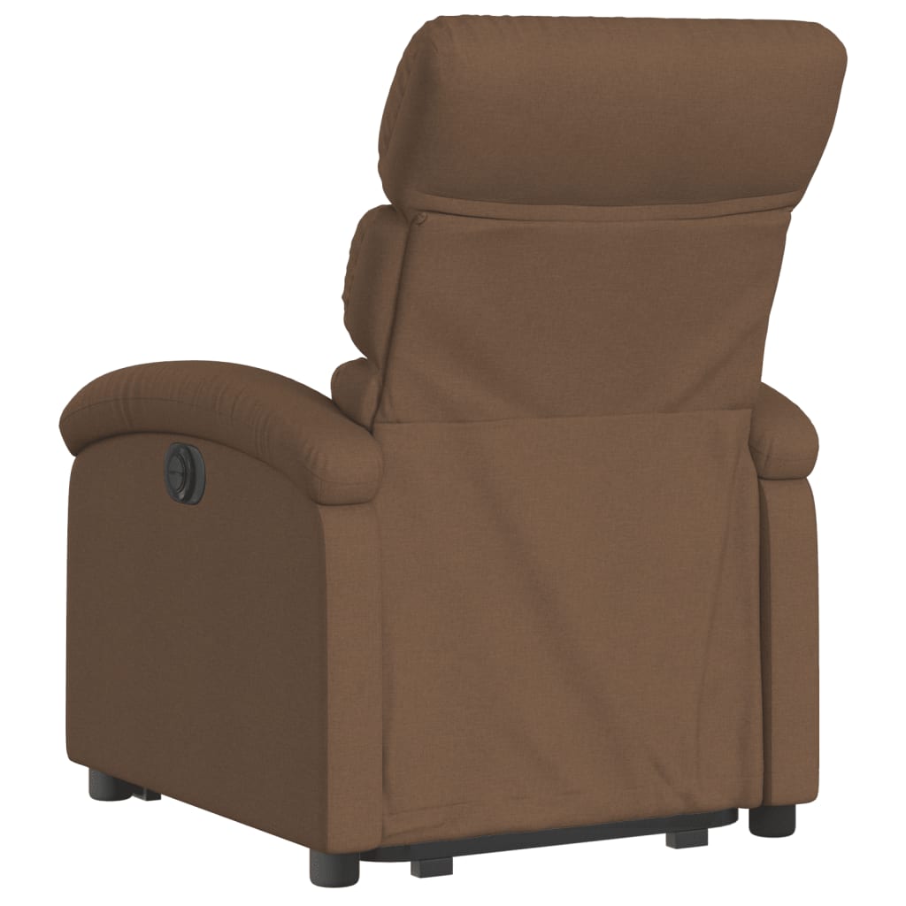Fauteuil inclinable avec releveur électrique, tissu marron