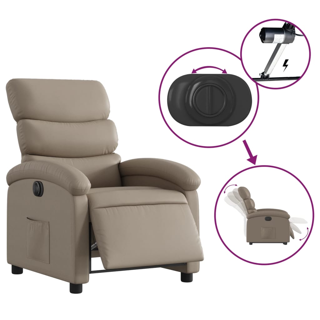 Relaxsessel Elektrisch Cappuccino Kunstleder