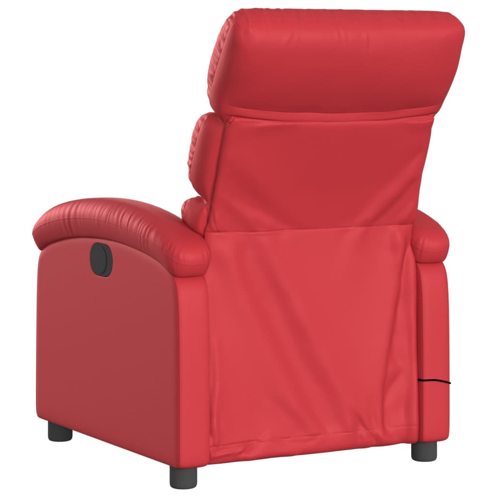 Fauteuil de massage électrique en similicuir rouge