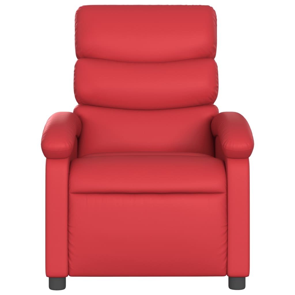 Fauteuil de massage électrique en similicuir rouge