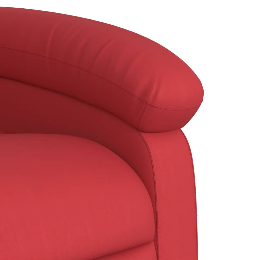 Fauteuil de massage électrique en similicuir rouge