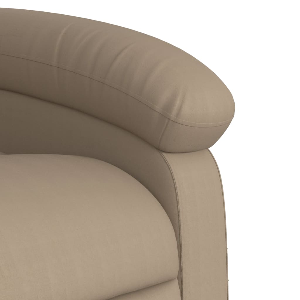 Fauteuil de massage avec aide à la verticalisation, marron cappuccino, cuir artificiel