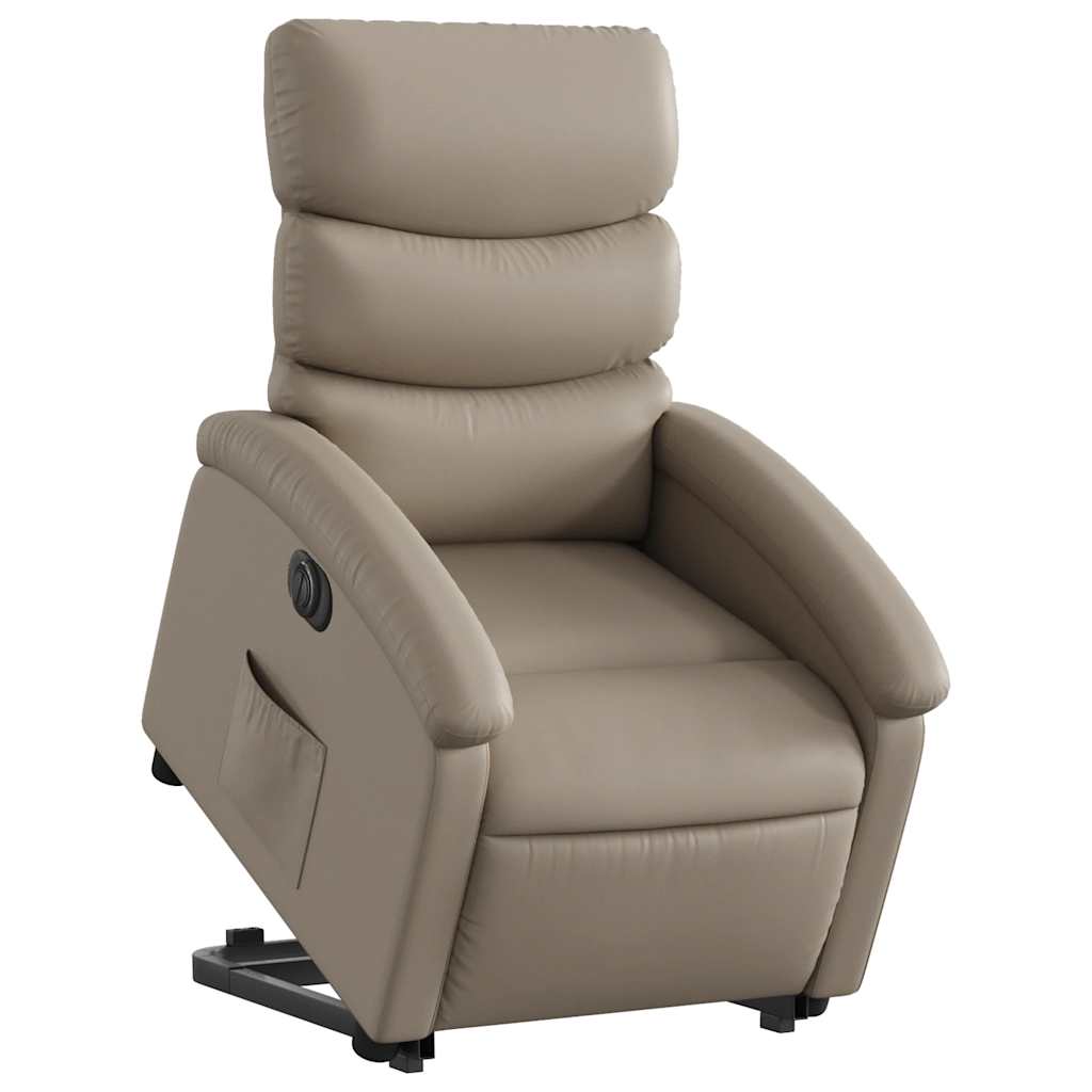 Relaxsessel mit Aufstehhilfe Elektrisch Cappuccino Kunstleder