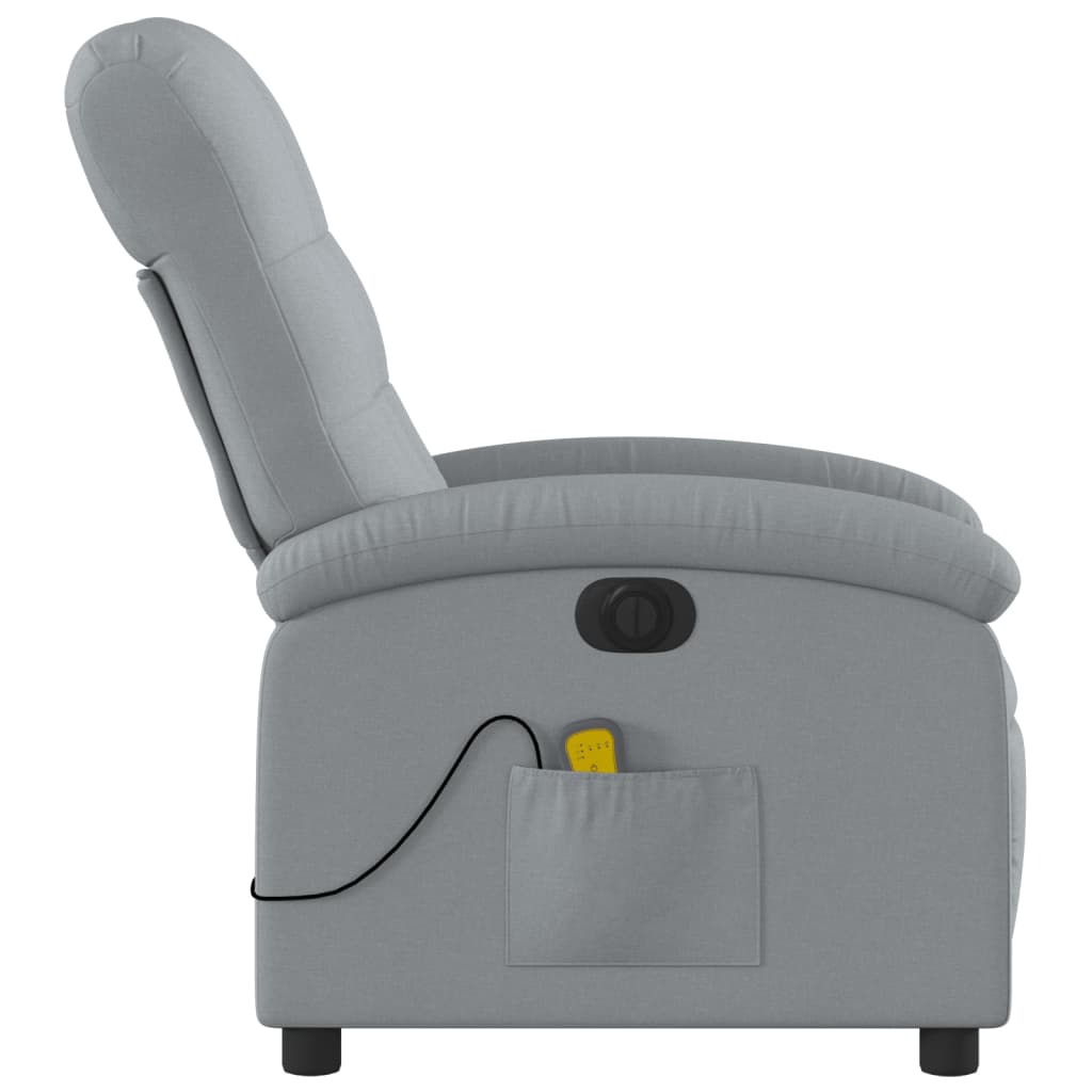 Electric massage chair light grey fabric
