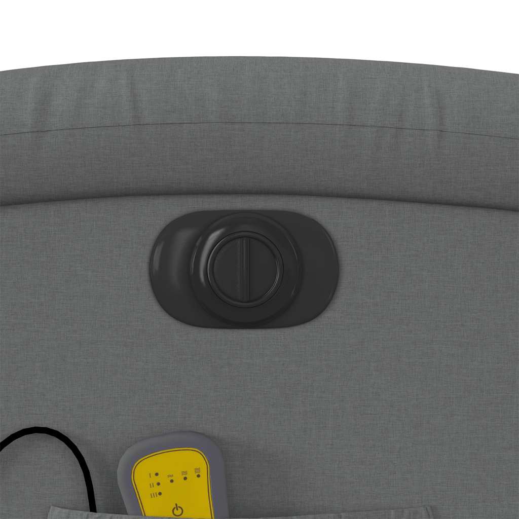 Massagesessel Elektrisch Dunkelgrau Stoff