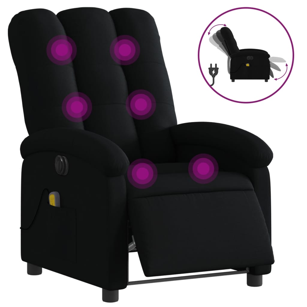 Electric Massage Chair Black Fabric