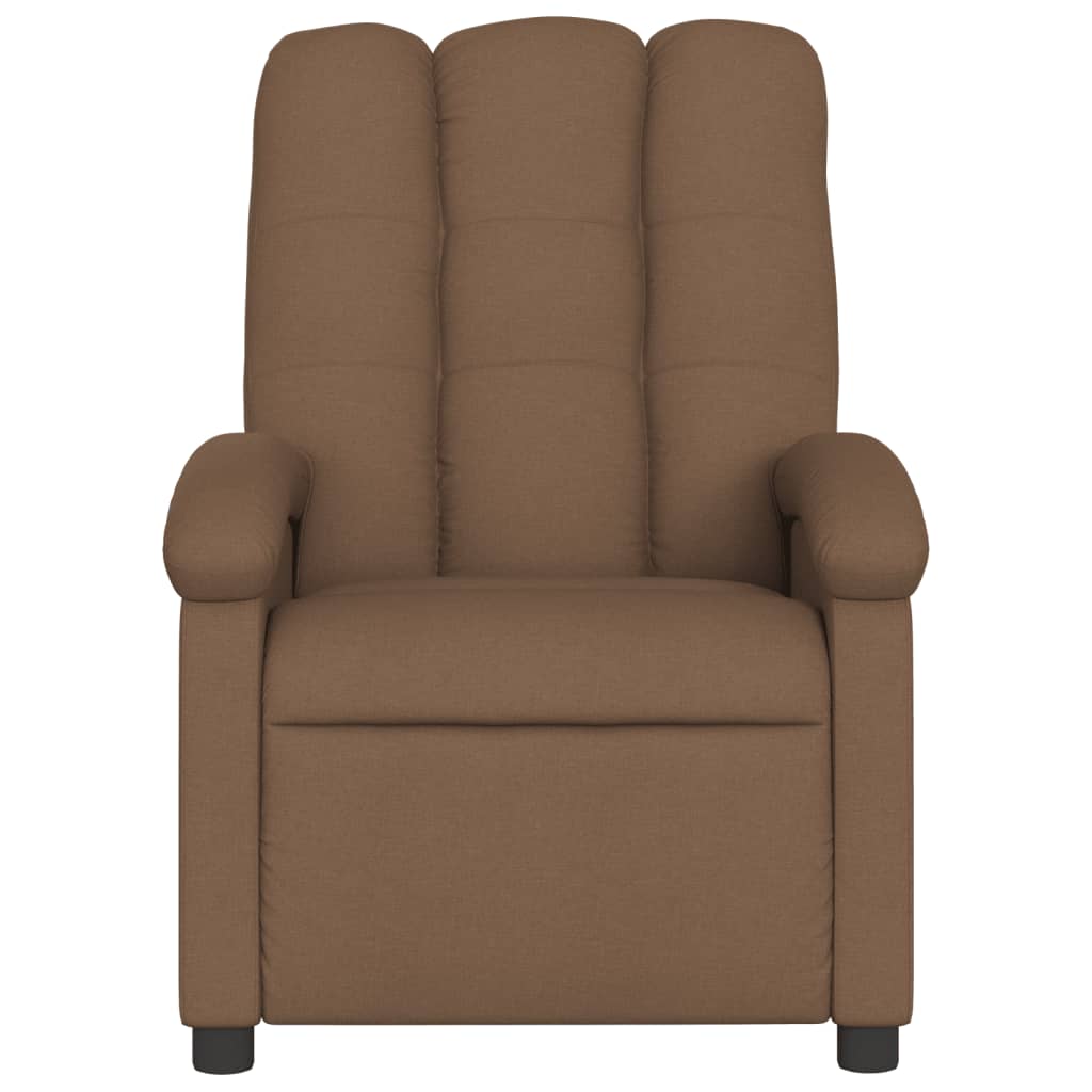 Fauteuil de massage électrique en tissu marron