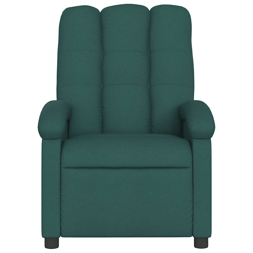 Massagesessel Elektrisch Dunkelgrün Stoff
