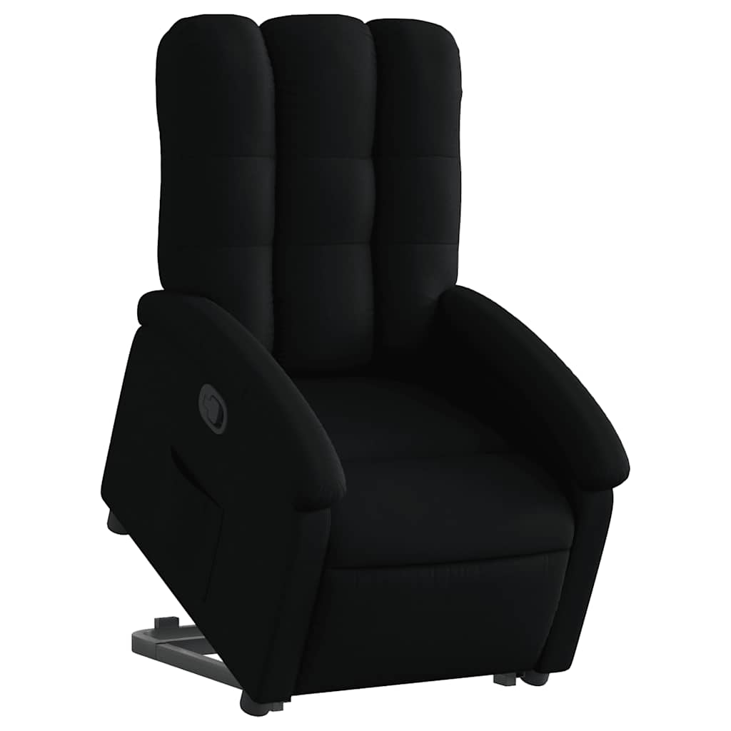 Relaxsessel mit Aufstehhilfe Schwarz Stoff