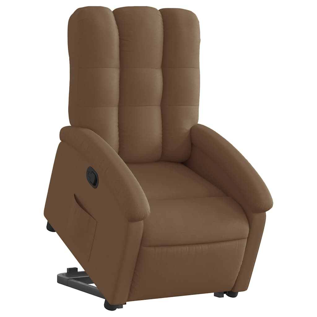 Relaxsessel mit Aufstehhilfe Braun Stoff