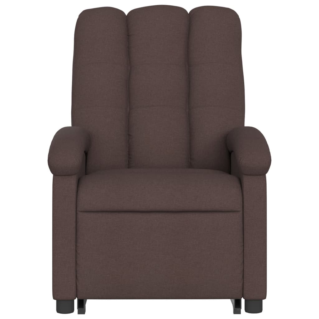 Fauteuil relax avec releveur électrique en tissu marron foncé