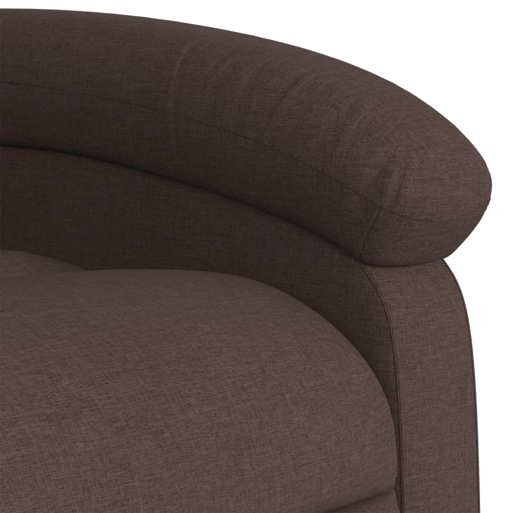 Fauteuil relax avec releveur électrique en tissu marron foncé