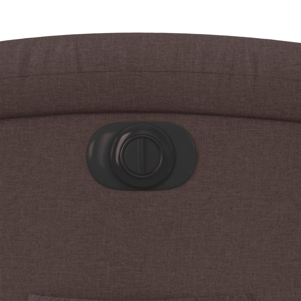 Fauteuil relax avec releveur électrique en tissu marron foncé