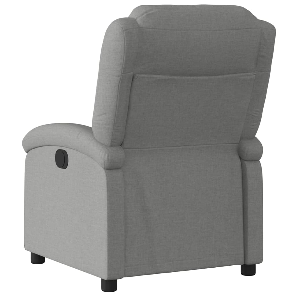 Fauteuil inclinable électrique en tissu gris foncé