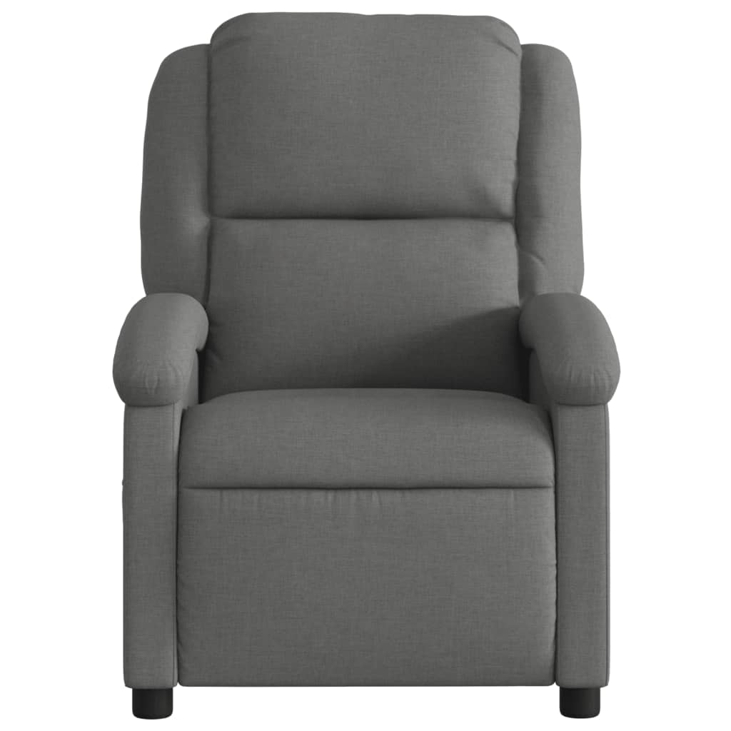 Fauteuil inclinable électrique en tissu gris foncé