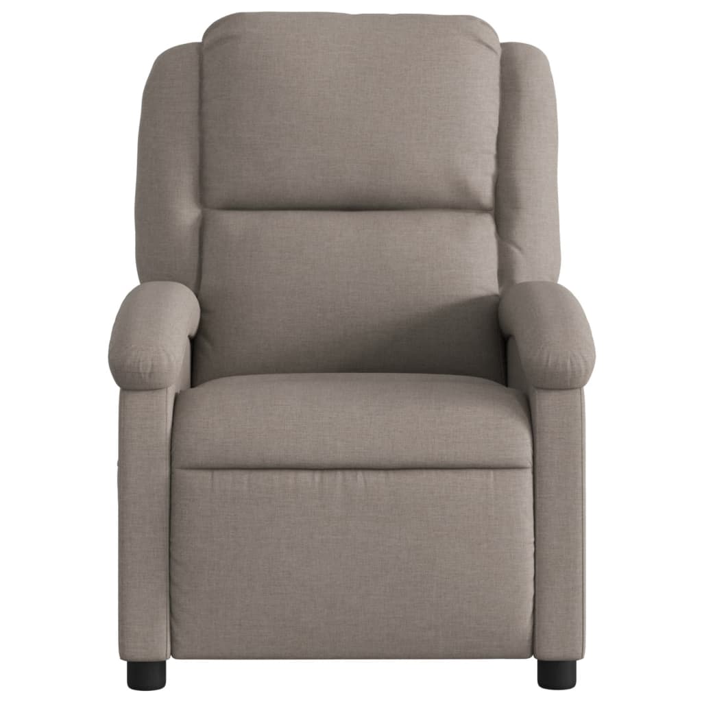 Fauteuil inclinable électrique en tissu taupe
