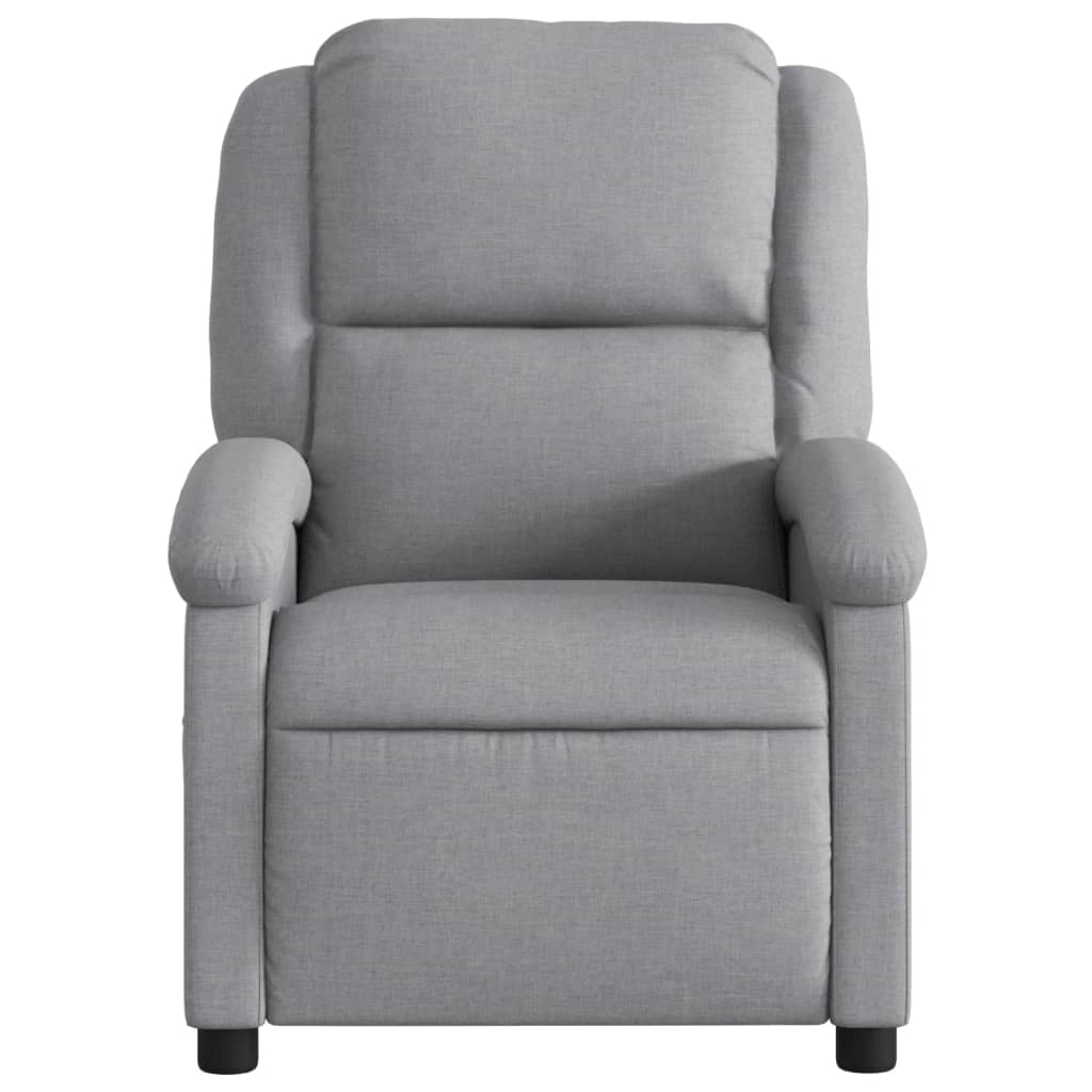 Fauteuil de massage électrique en tissu gris clair