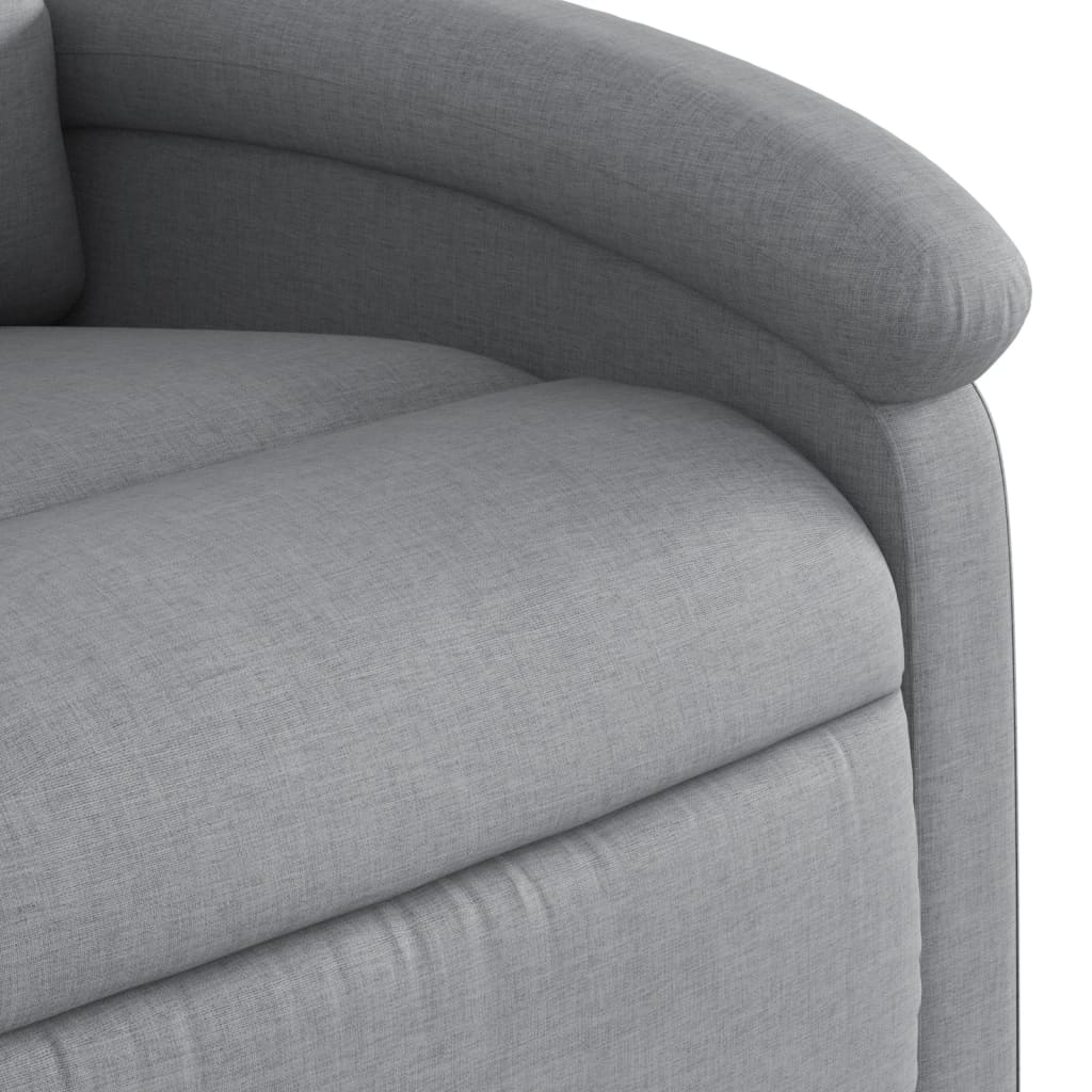Fauteuil de massage électrique en tissu gris clair