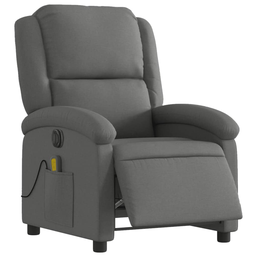 Electric Massage Chair Dark Grey Fabric