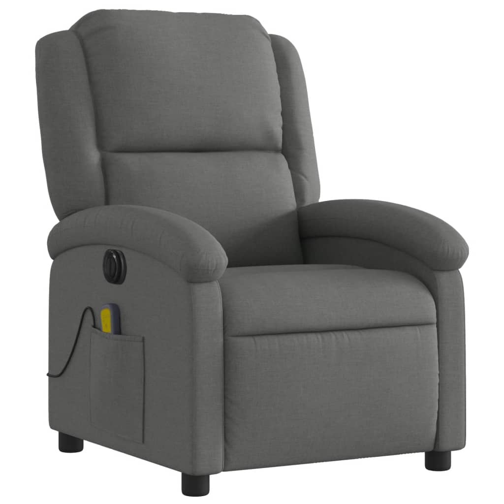 Electric Massage Chair Dark Grey Fabric
