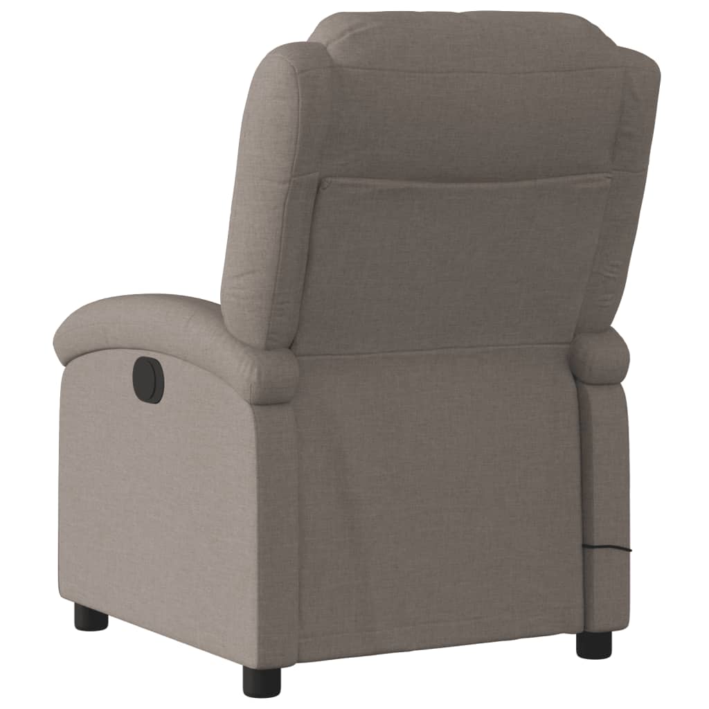 Fauteuil de massage électrique en tissu taupe