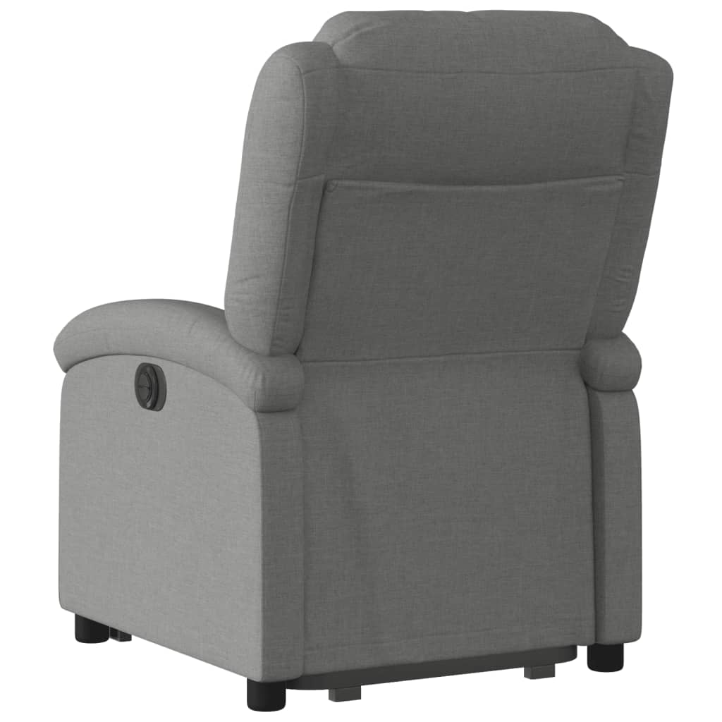 Fauteuil relax avec aide à la verticalisation en tissu gris foncé
