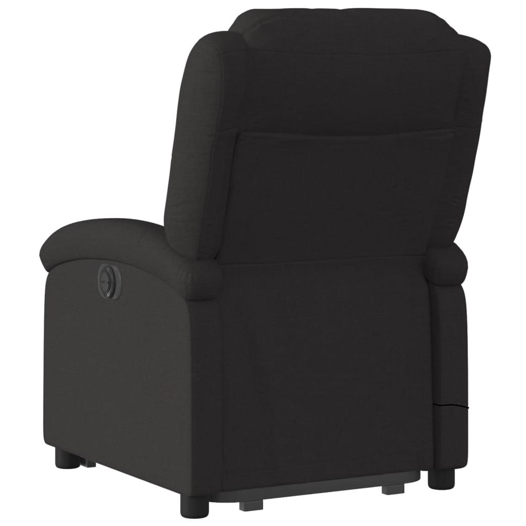 Fauteuil de massage avec aide au verticalisation en tissu noir
