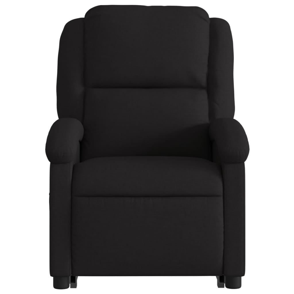 Fauteuil de massage avec aide au verticalisation en tissu noir