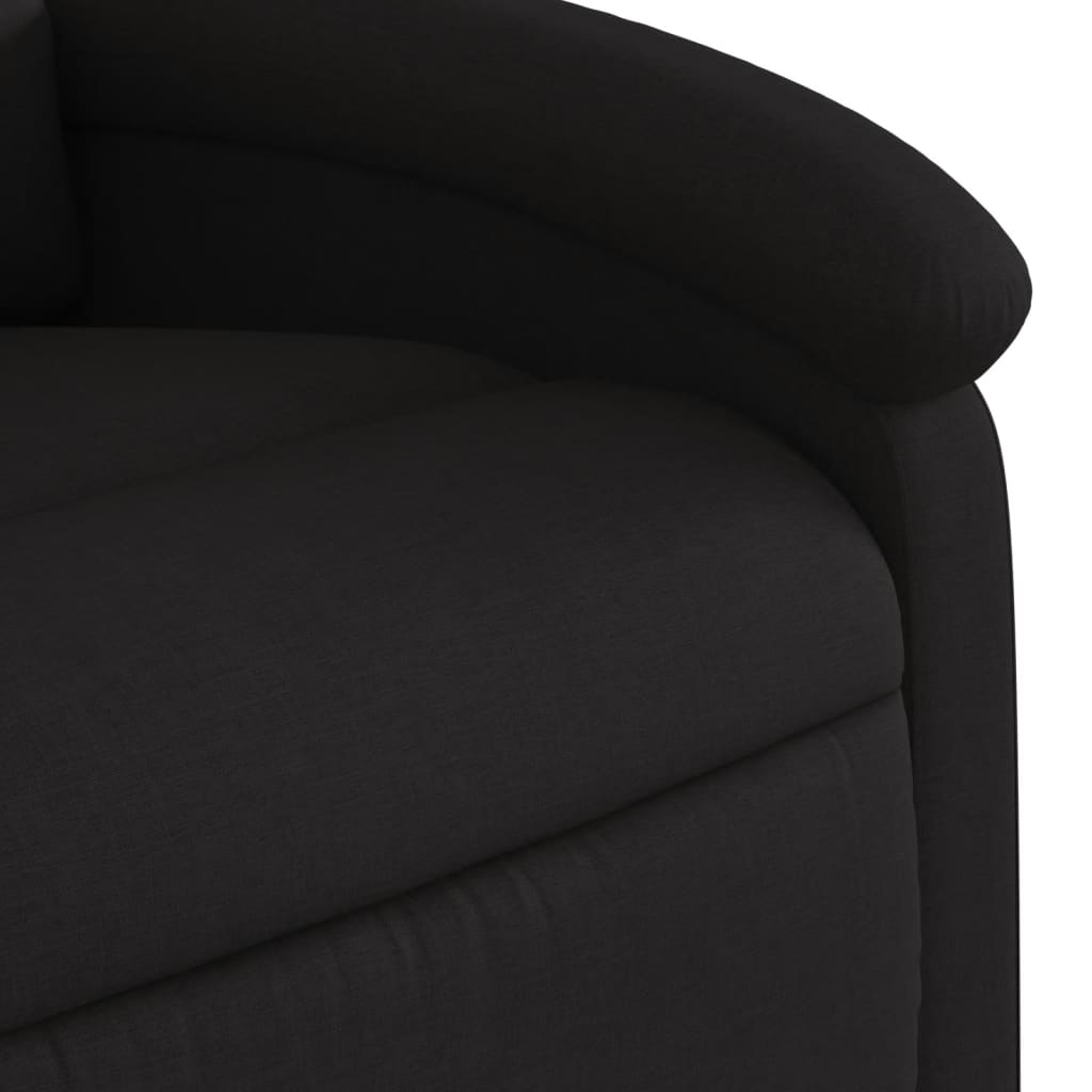 Fauteuil de massage avec aide au verticalisation en tissu noir