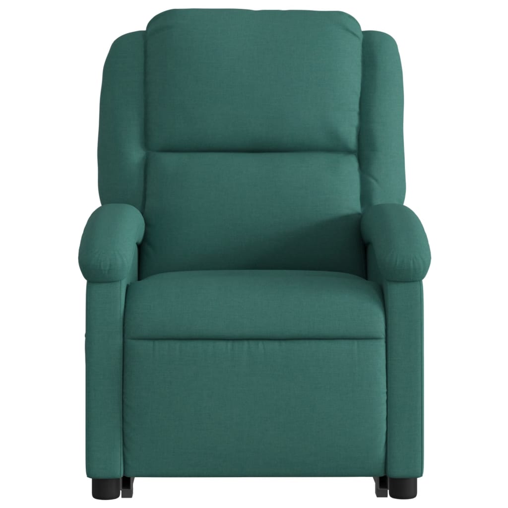 Fauteuil de massage avec aide à la verticalisation en tissu vert foncé