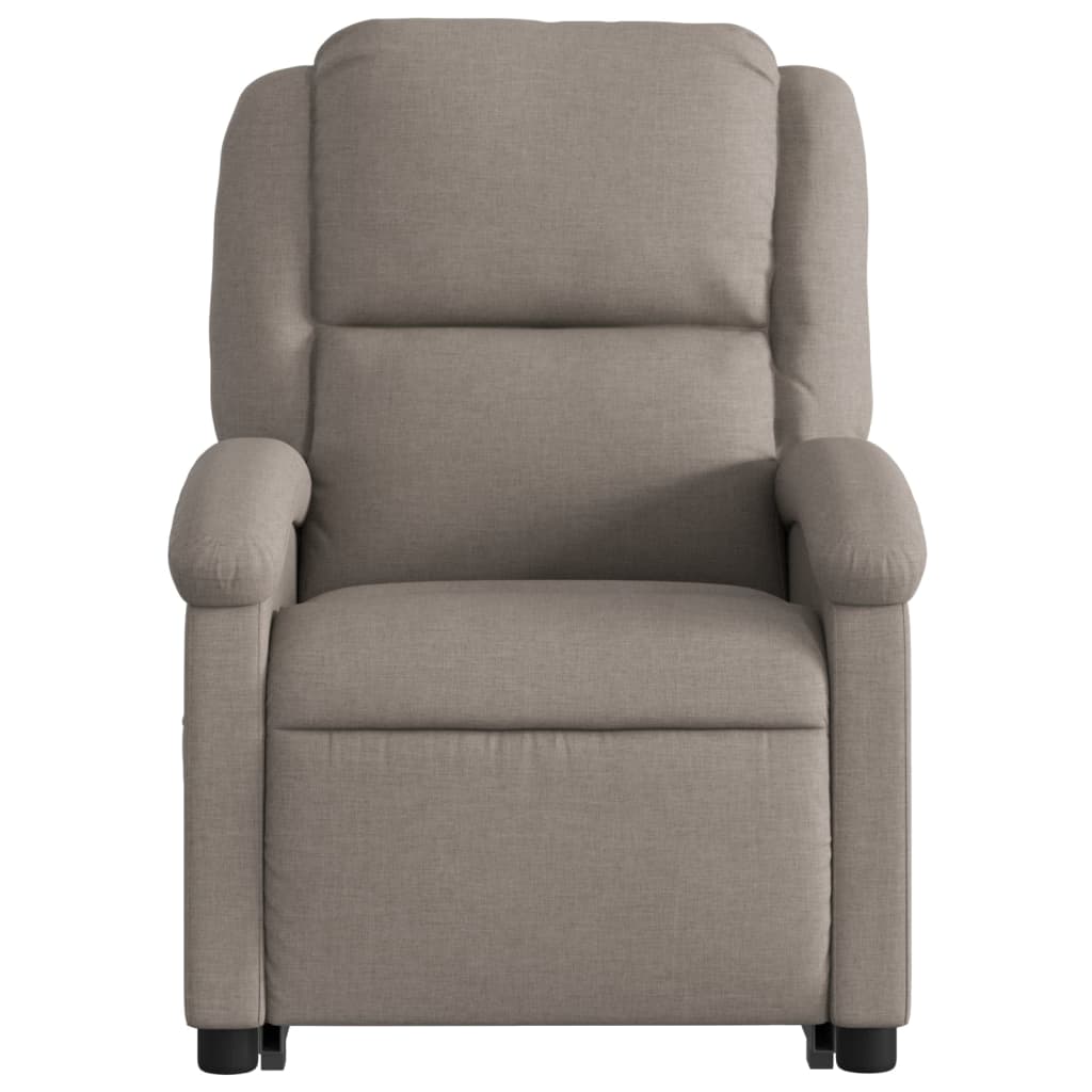 Fauteuil de massage avec aide au verticalisation en tissu taupe